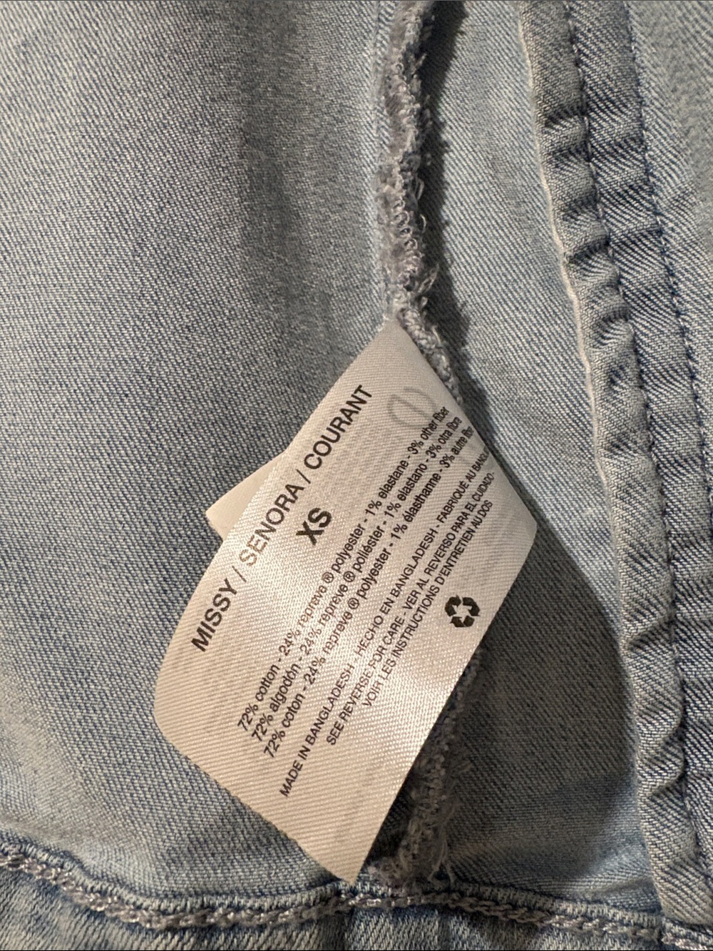 Chaps Pale Denim Trucker Jacket - Faded Light Blue - Picture 4 of 5